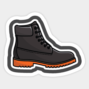 Traveling Shoe Sticker vector icon illustration. Fashion object icon design concept. Boys outdoor sports shoes sticker vector design with shadow. Sticker